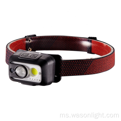 Wason Professional Integrated Dimmable XPG-2 Bright Head Light Sport Camping Hiking Hiking Working Cob Headlamp boleh dicas semula